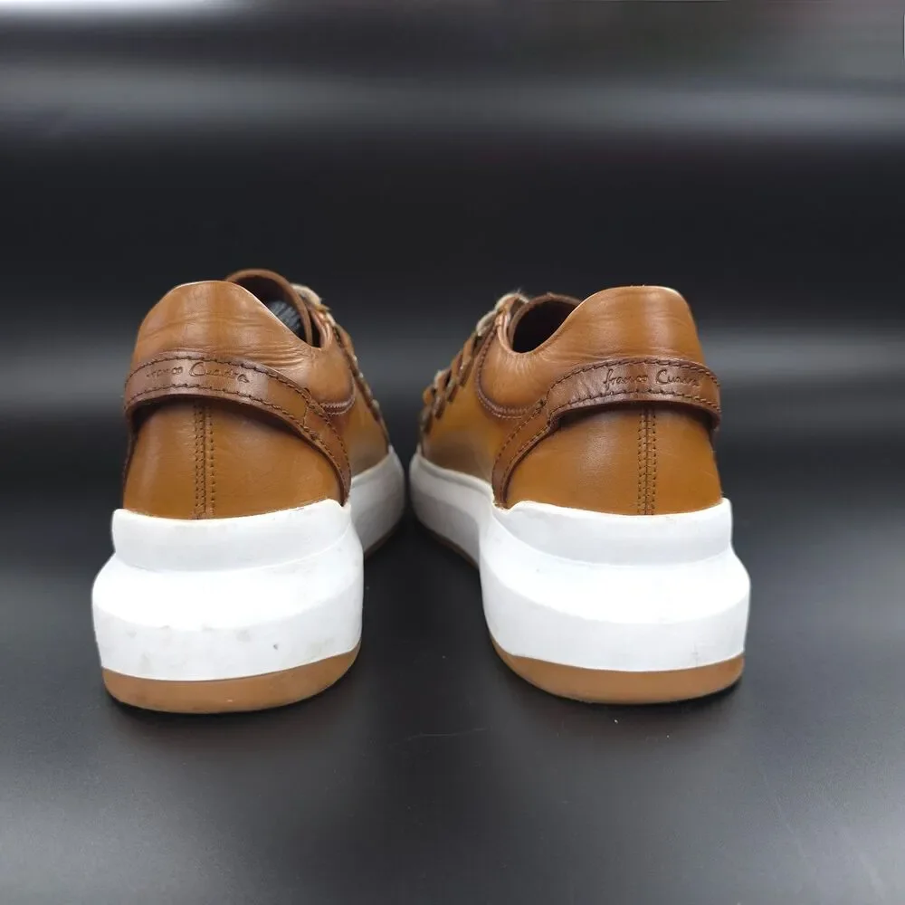FRANCO CUADRA Shagreen Leather Sneakers Brown Minimal Quiet Luxury Downtown Girl